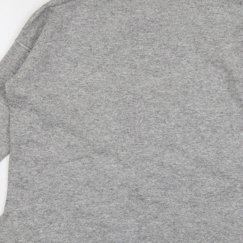 Monsoon Womens Grey Round Neck Nylon Pullover Jumper Size M