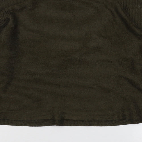 New Look Womens Green Boat Neck Acrylic Pullover Jumper Size M