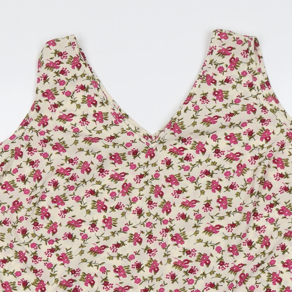 Anthology Womens Multicoloured Floral Polyester Basic Blouse Size 20 V-Neck