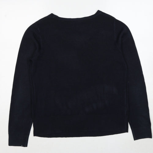 Dorothy Perkins Womens Blue Round Neck Acrylic Pullover Jumper Size 14