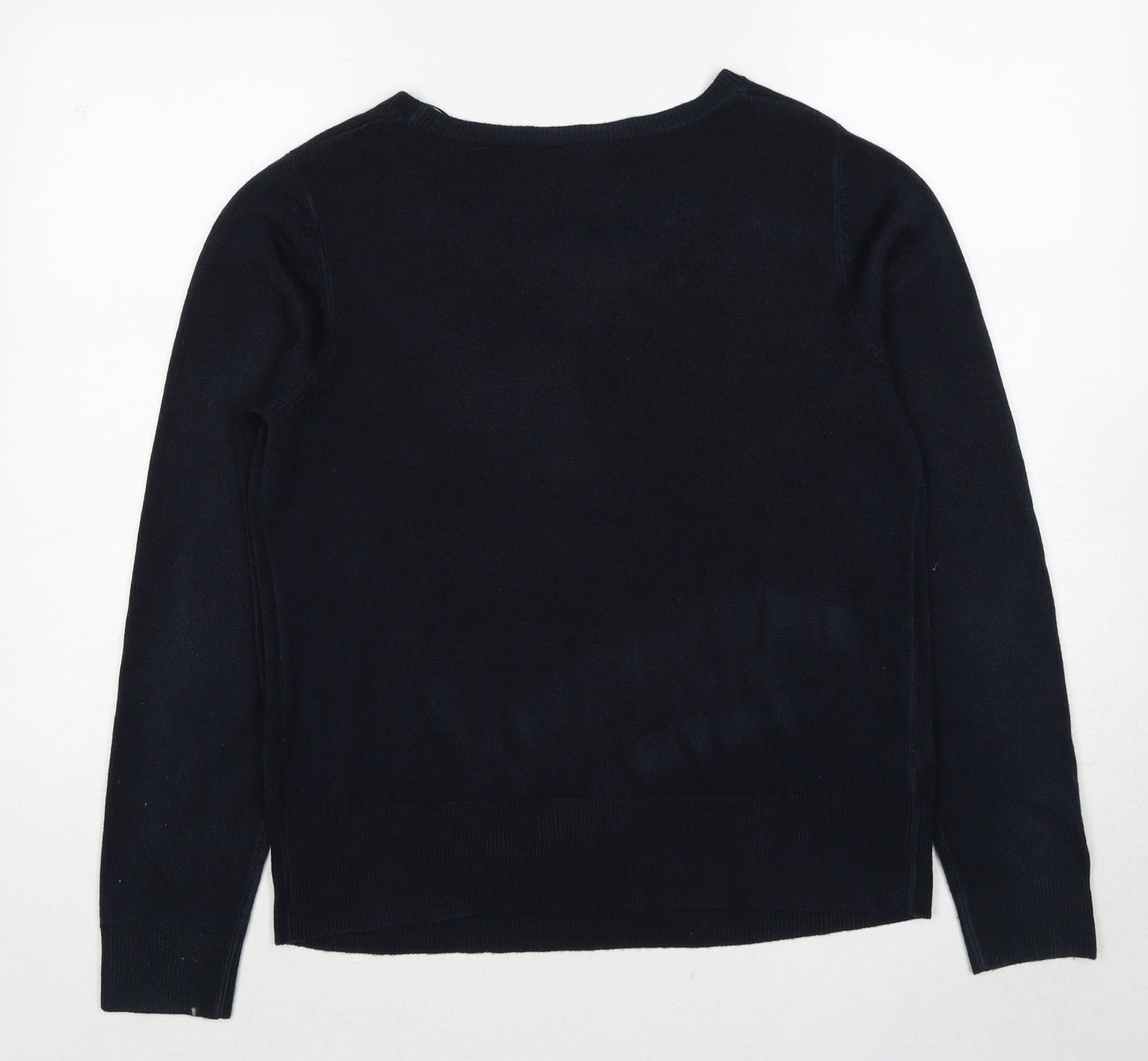 Dorothy Perkins Womens Blue Round Neck Acrylic Pullover Jumper Size 14