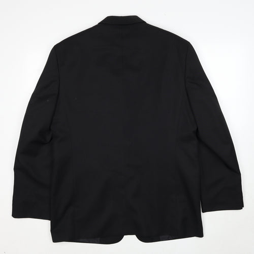 Savantini Mens Black Polyester Jacket Suit Jacket Size 40 Regular