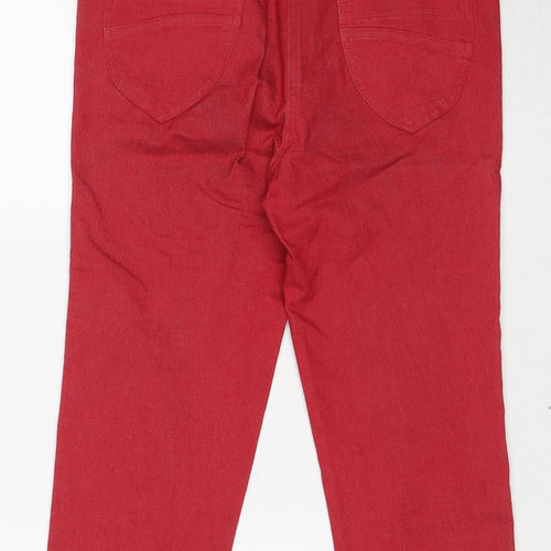 Klass Womens Red Cotton Straight Jeans Size 10 Regular