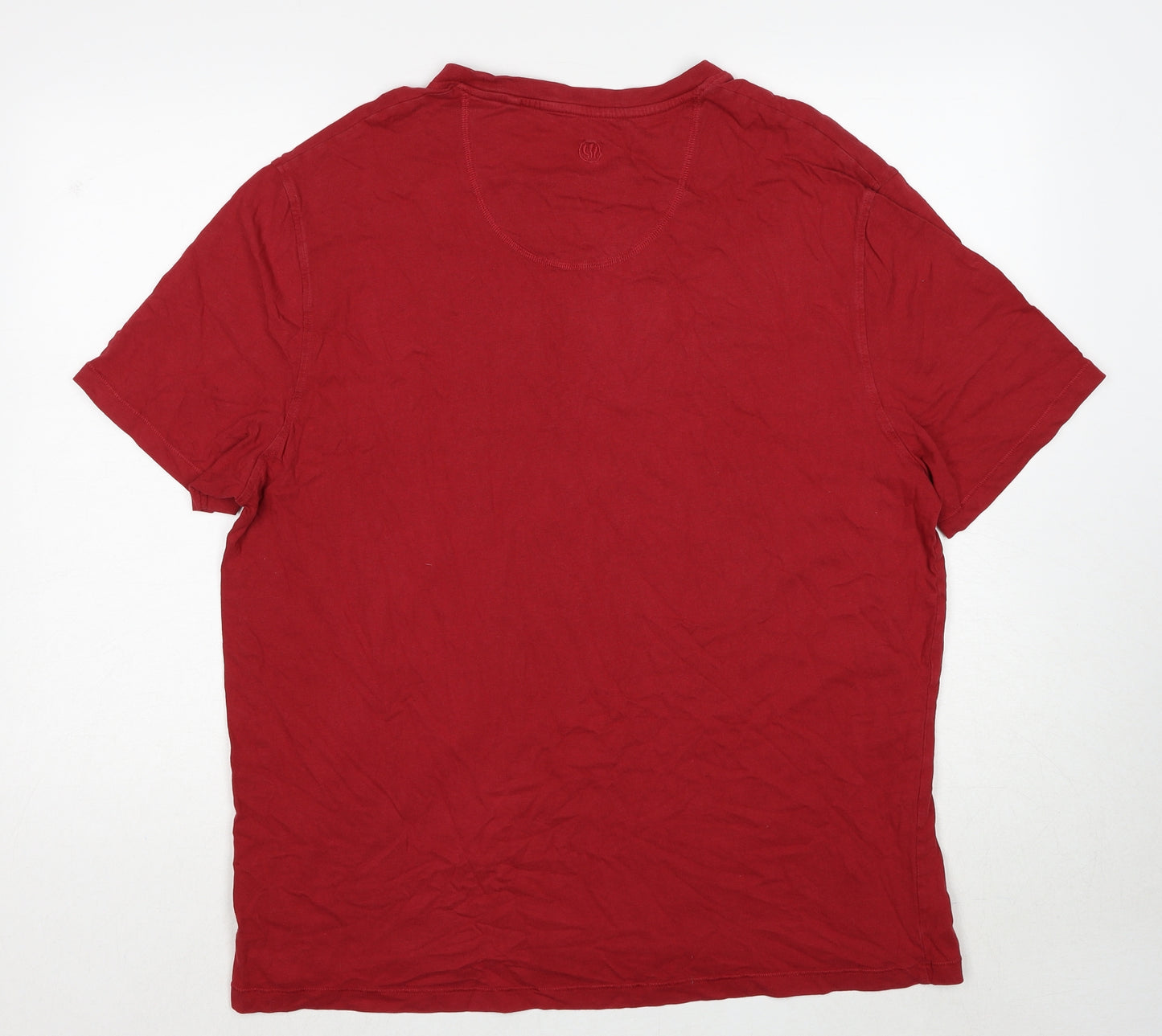 Fat Face Mens Red Cotton T-Shirt Size 2XL Crew Neck - Bear