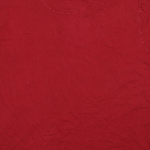 Fat Face Mens Red Cotton T-Shirt Size 2XL Crew Neck - Bear