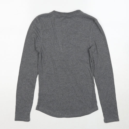 Marks and Spencer Womens Grey Round Neck Polyester Pullover Jumper Size 6