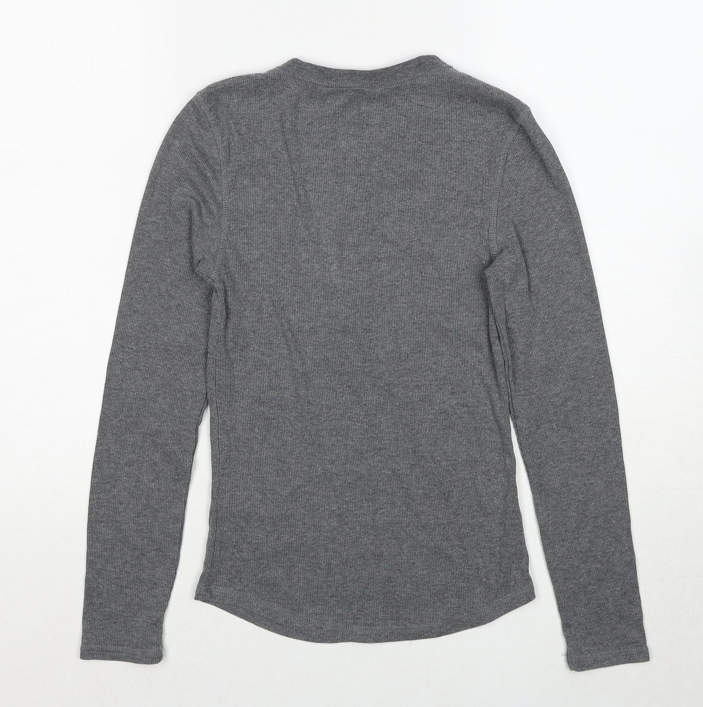 Marks and Spencer Womens Grey Round Neck Polyester Pullover Jumper Size 6
