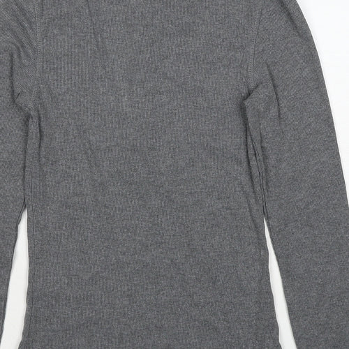 Marks and Spencer Womens Grey Round Neck Polyester Pullover Jumper Size 6