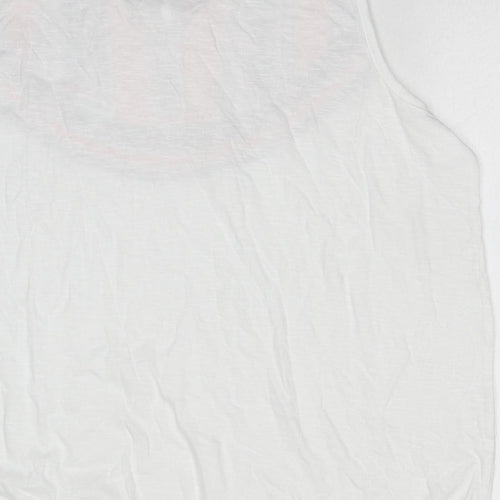 BPC Collection Womens White Cotton Basic Tank Size XL Round Neck