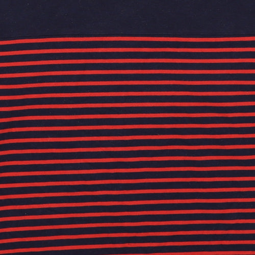 Marks and Spencer Womens Red Striped Cotton Pullover Sweatshirt Size 12 Pullover