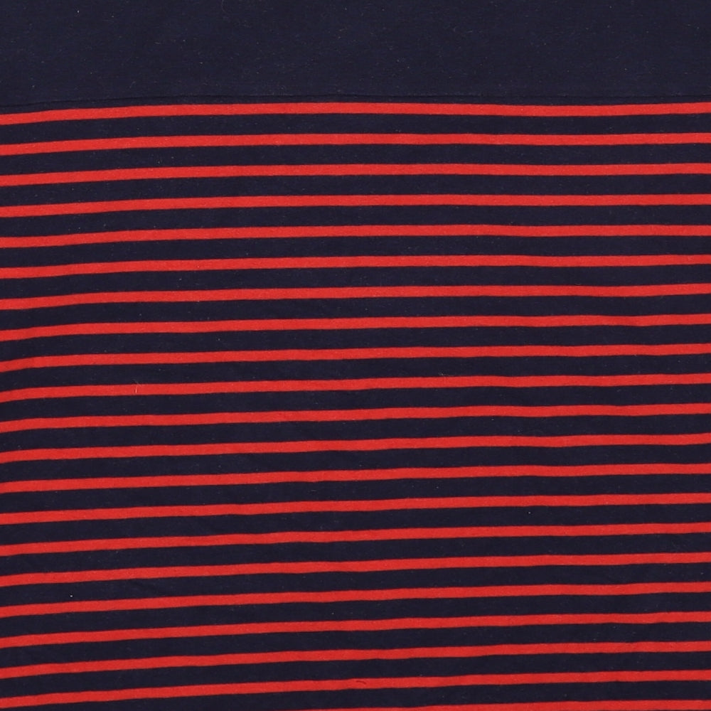 Marks and Spencer Womens Red Striped Cotton Pullover Sweatshirt Size 12 Pullover