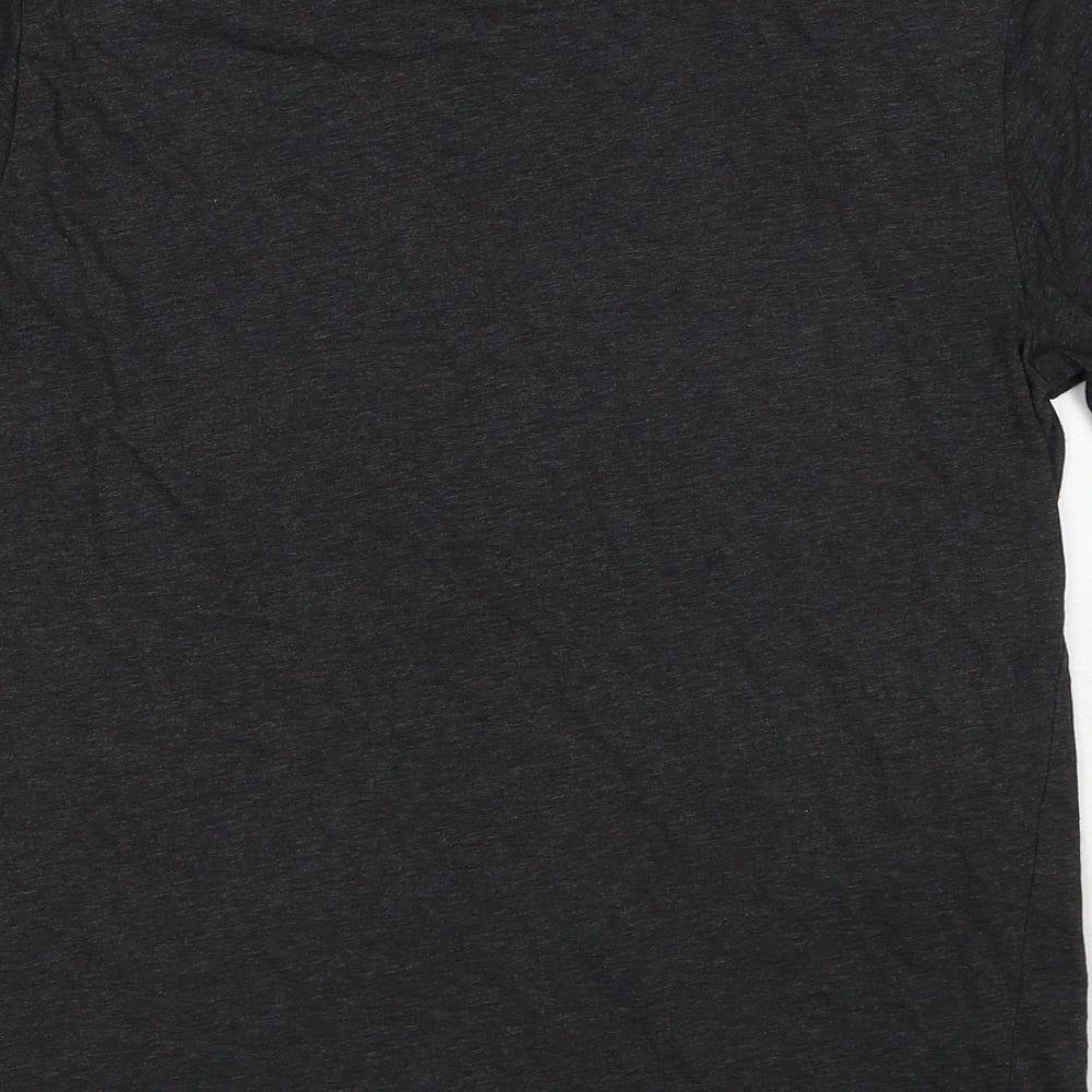 New Balance Mens Grey Cotton T-Shirt Size M Crew Neck