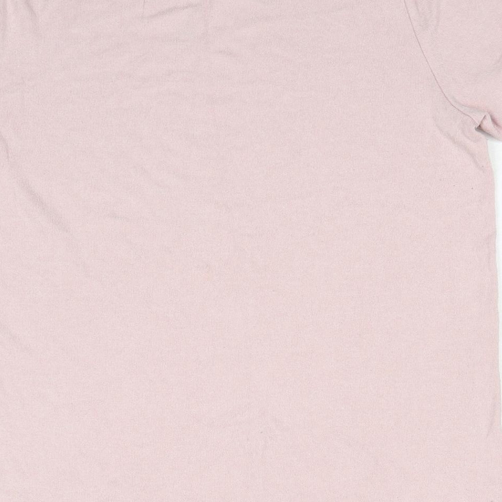 Marks and Spencer Womens Pink Round Neck Viscose Pullover Jumper Size 16