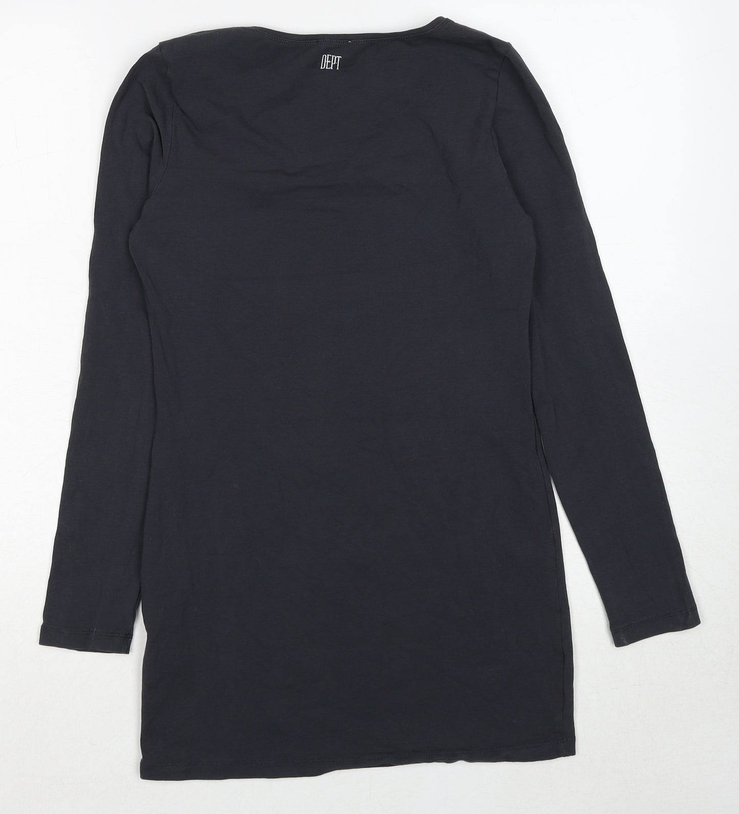 DEPT Womens Black Cotton Pullover Sweatshirt Size M Pullover