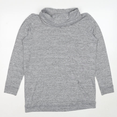 Luxe Womens Grey Polyester Pullover Sweatshirt Size M Pullover