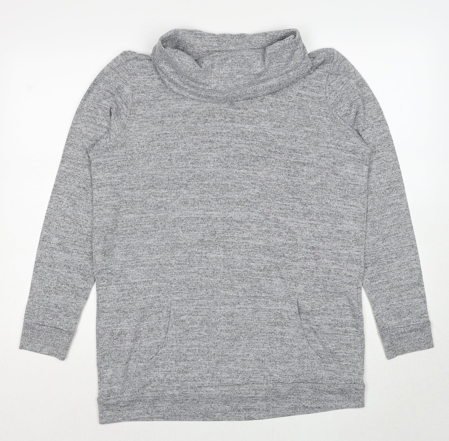Luxe Womens Grey Polyester Pullover Sweatshirt Size M Pullover