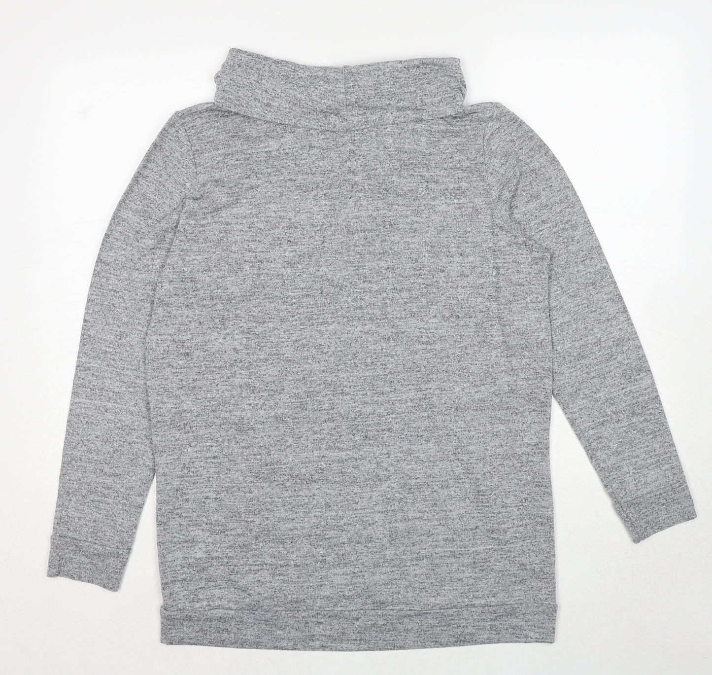 Luxe Womens Grey Polyester Pullover Sweatshirt Size M Pullover