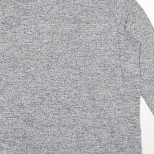 Luxe Womens Grey Polyester Pullover Sweatshirt Size M Pullover