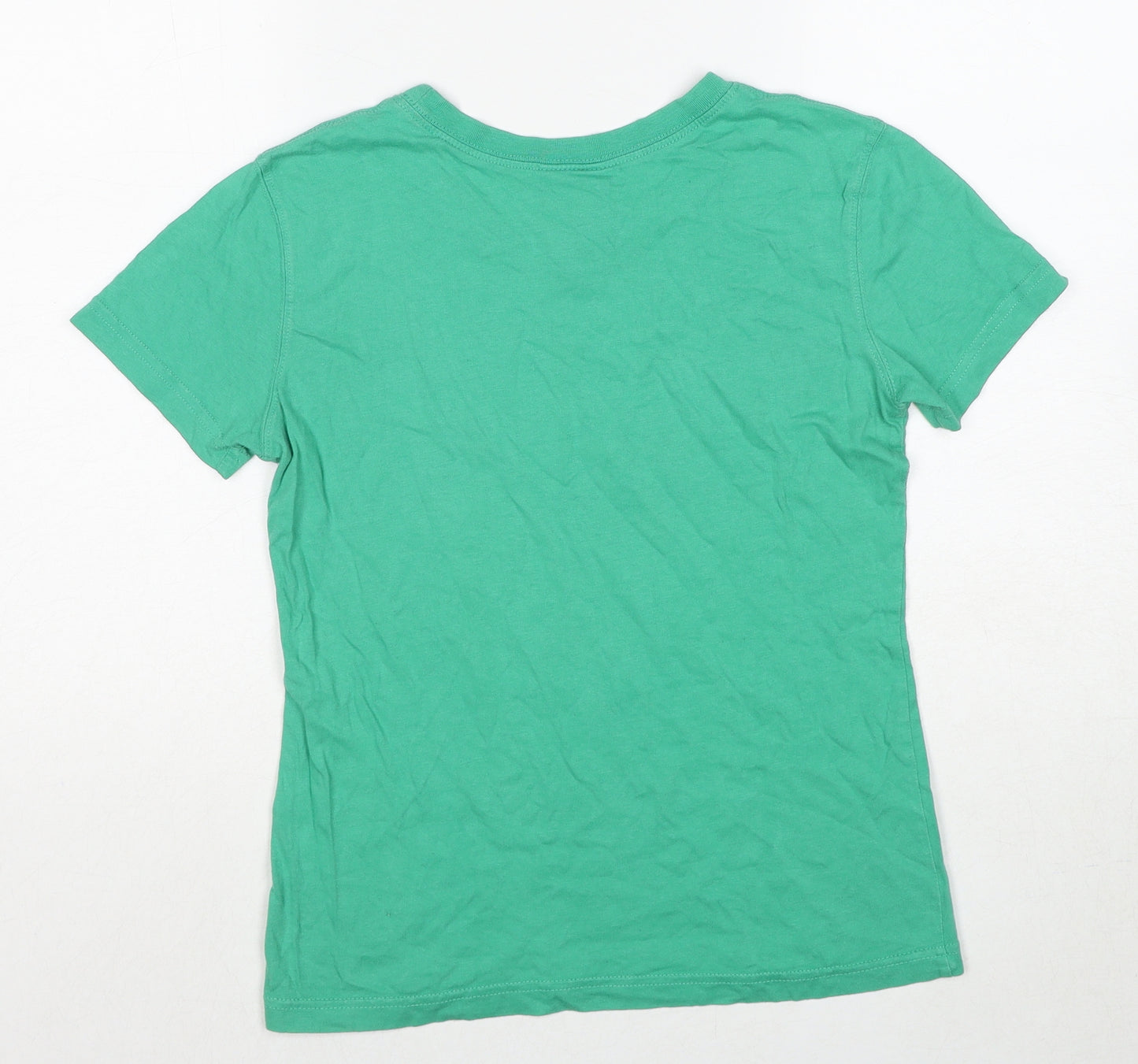Lorna Jane Womens Green Cotton Basic T-Shirt Size XS Crew Neck - Slogan