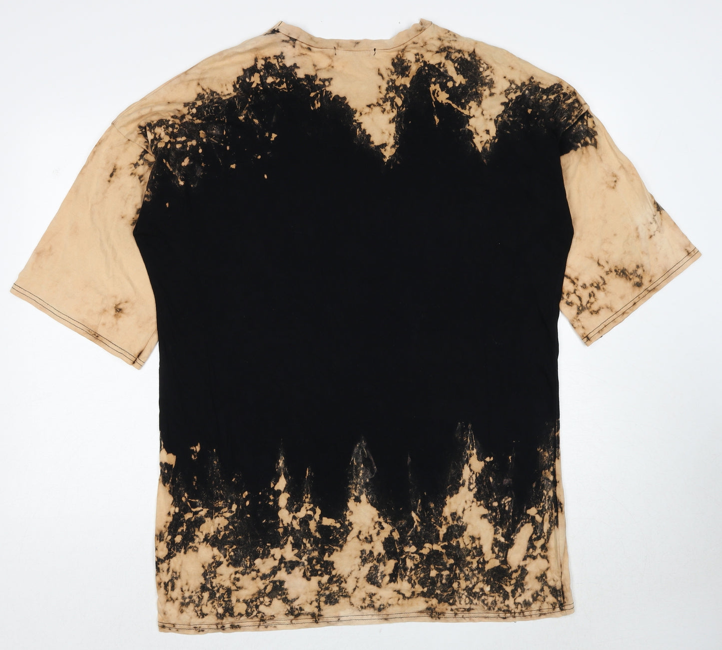 Missguided Womens Multicoloured Cotton Basic T-Shirt Size 10 Crew Neck - Tie Dye