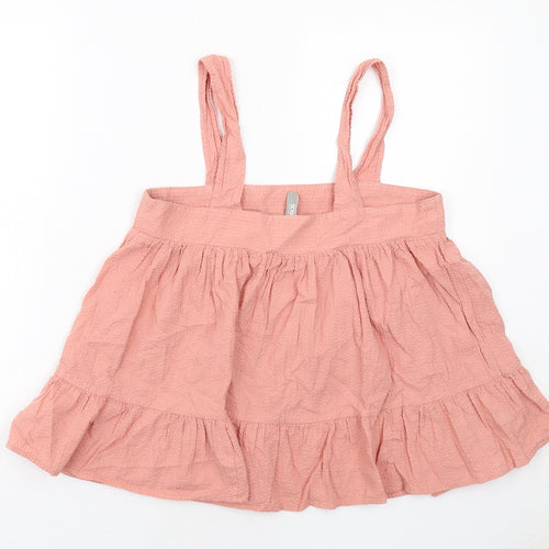 ASOS Womens Pink Cotton Basic Tank Size 8 Square Neck