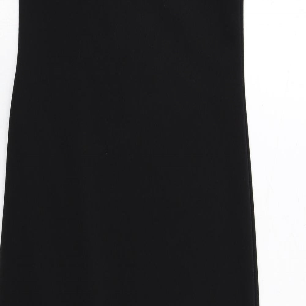 Missguided Womens Black Polyester Fit & Flare Size 8 Square Neck Pullover