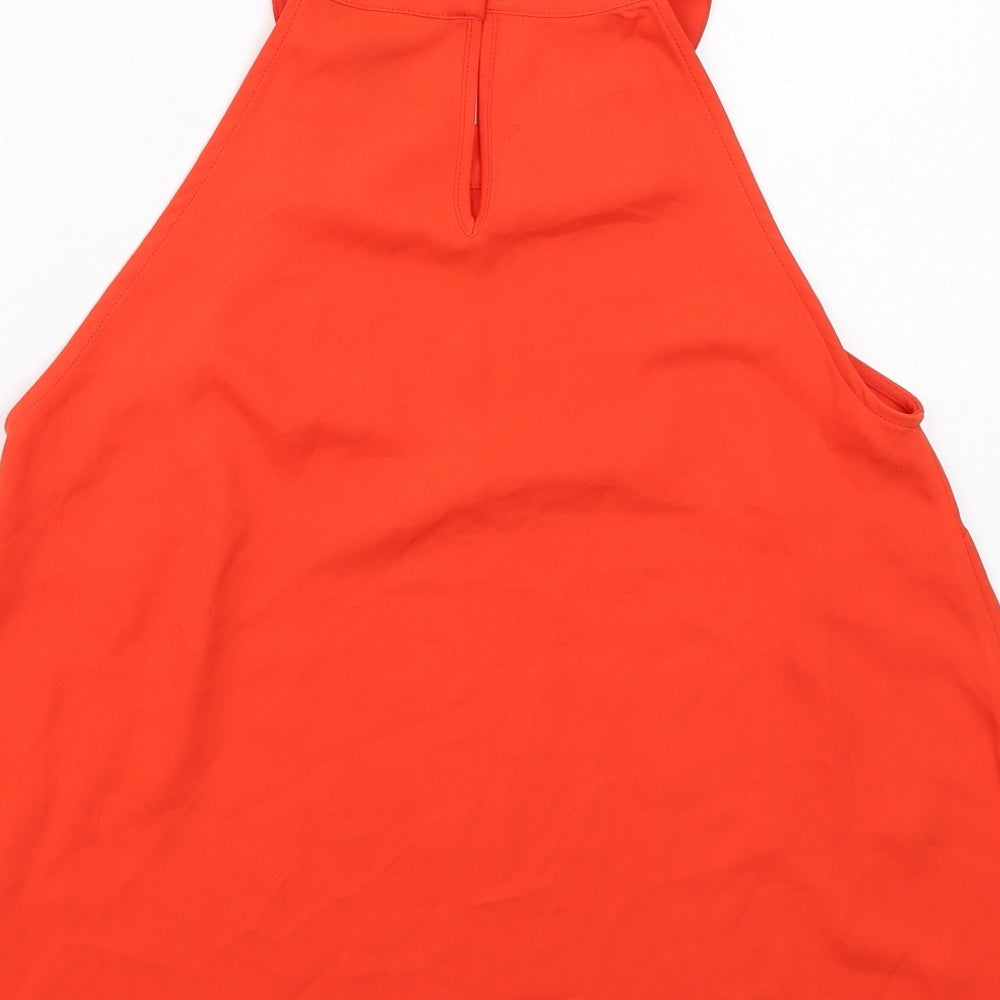 New Look Womens Orange Polyester Basic Tank Size 12 Halter
