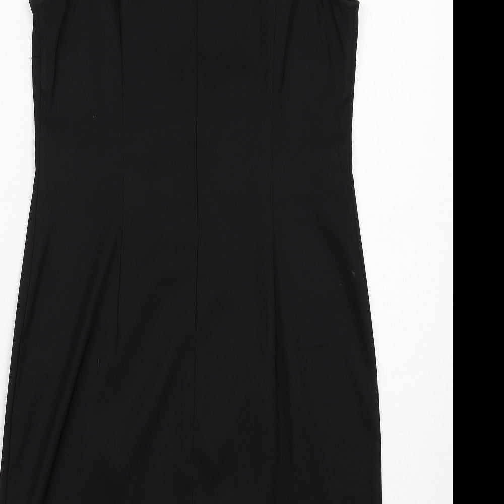 Annected Apparel Womens Black Polyester A-Line Size 10 Round Neck Zip