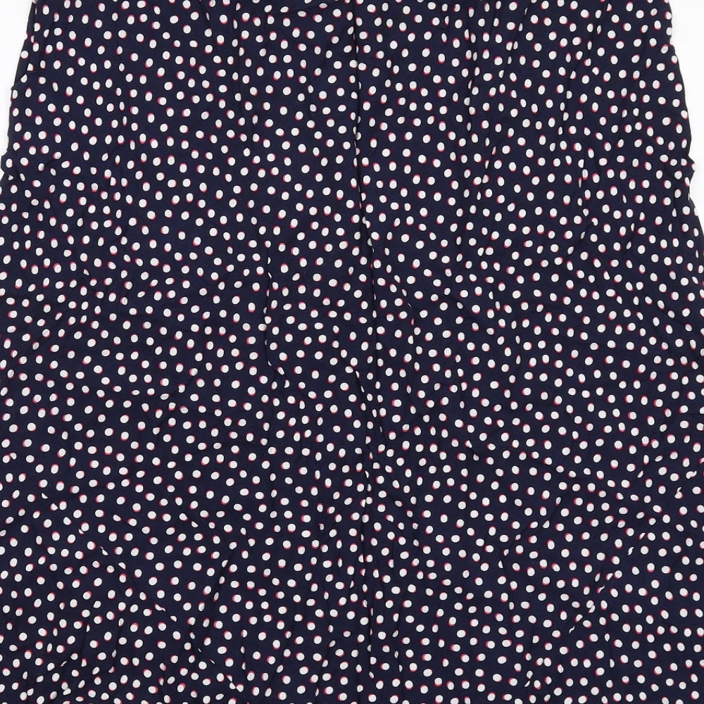 Profile Womens Blue Polka Dot Viscose Swing Skirt Size 18