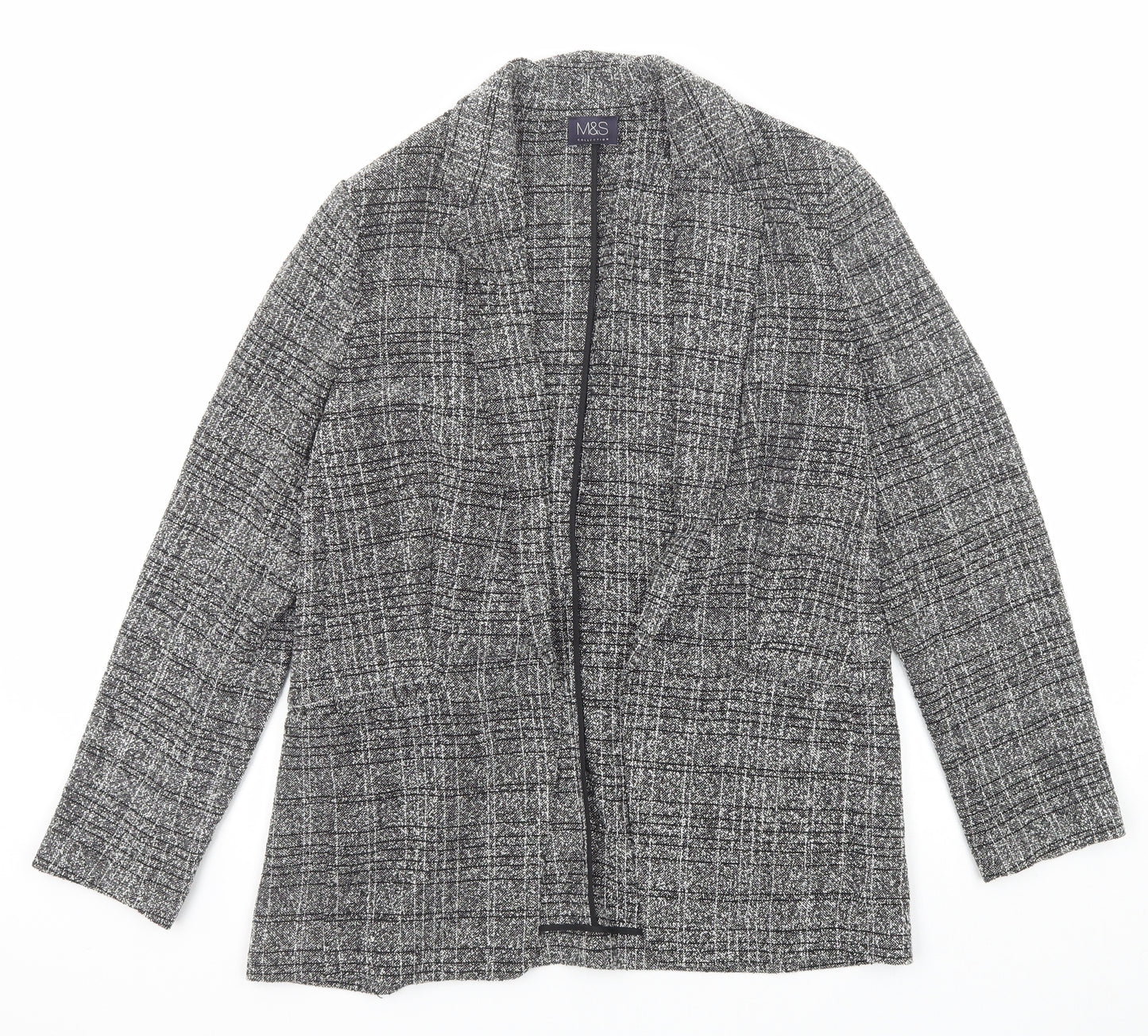 Marks and Spencer Womens Black Geometric Jacket Size 12