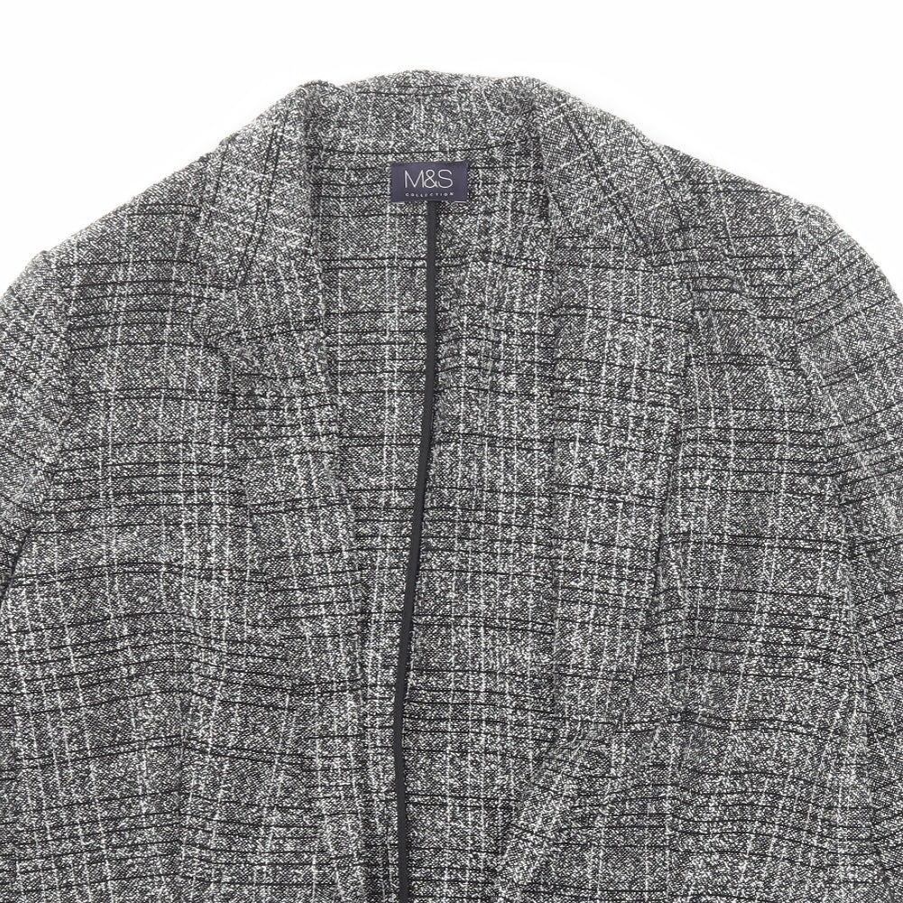 Marks and Spencer Womens Black Geometric Jacket Size 12