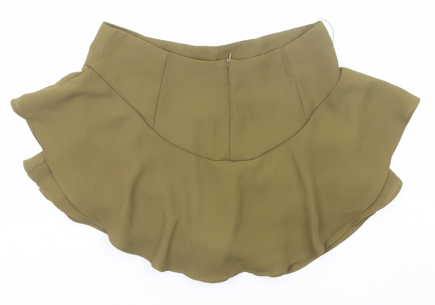 K.Zell Womens Green Polyester Skort Size 12 Zip