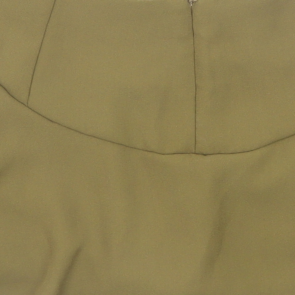 K.Zell Womens Green Polyester Skort Size 12 Zip