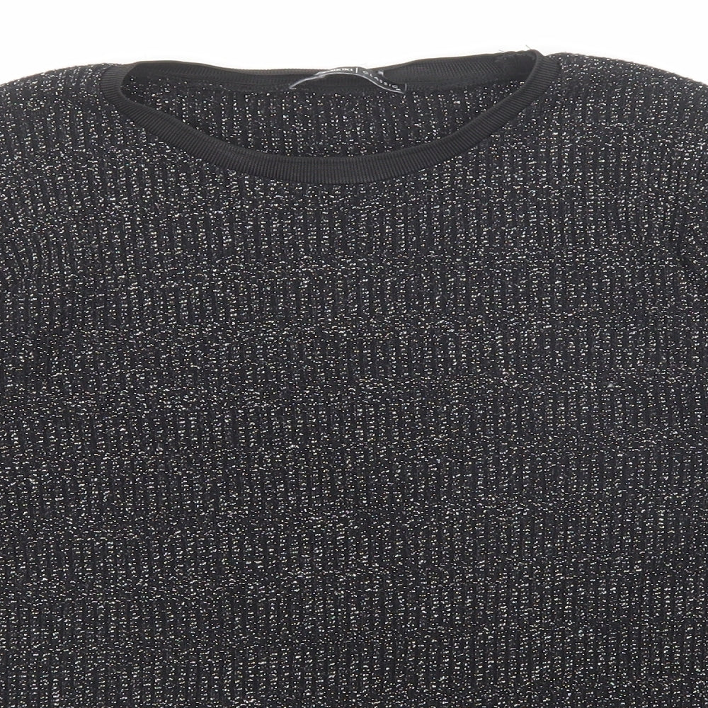 LC Waikiki Womens Black Round Neck Acrylic Pullover Jumper Size M