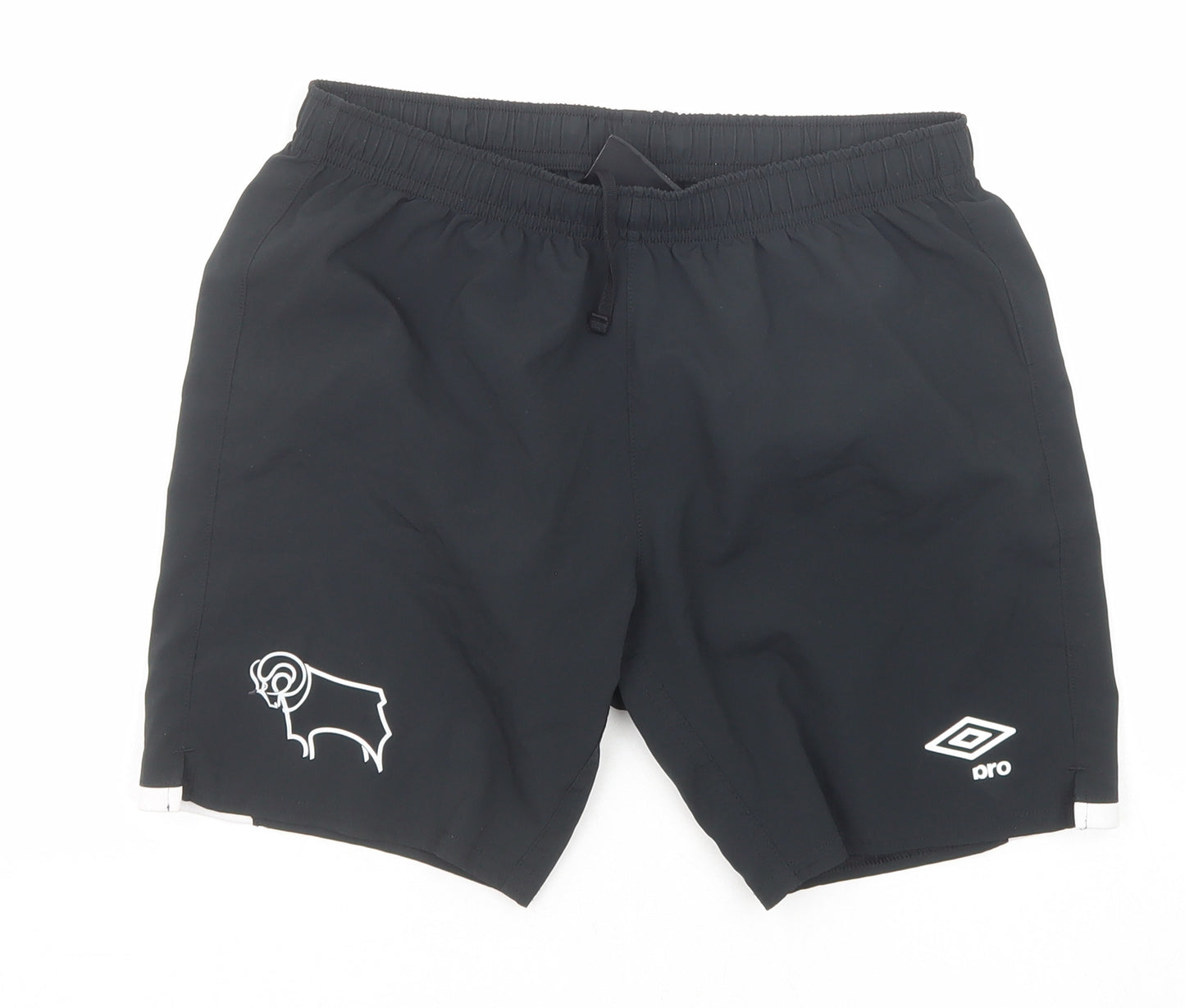 Umbro Boys Black Polyester Sweat Shorts Size 12 Years Regular