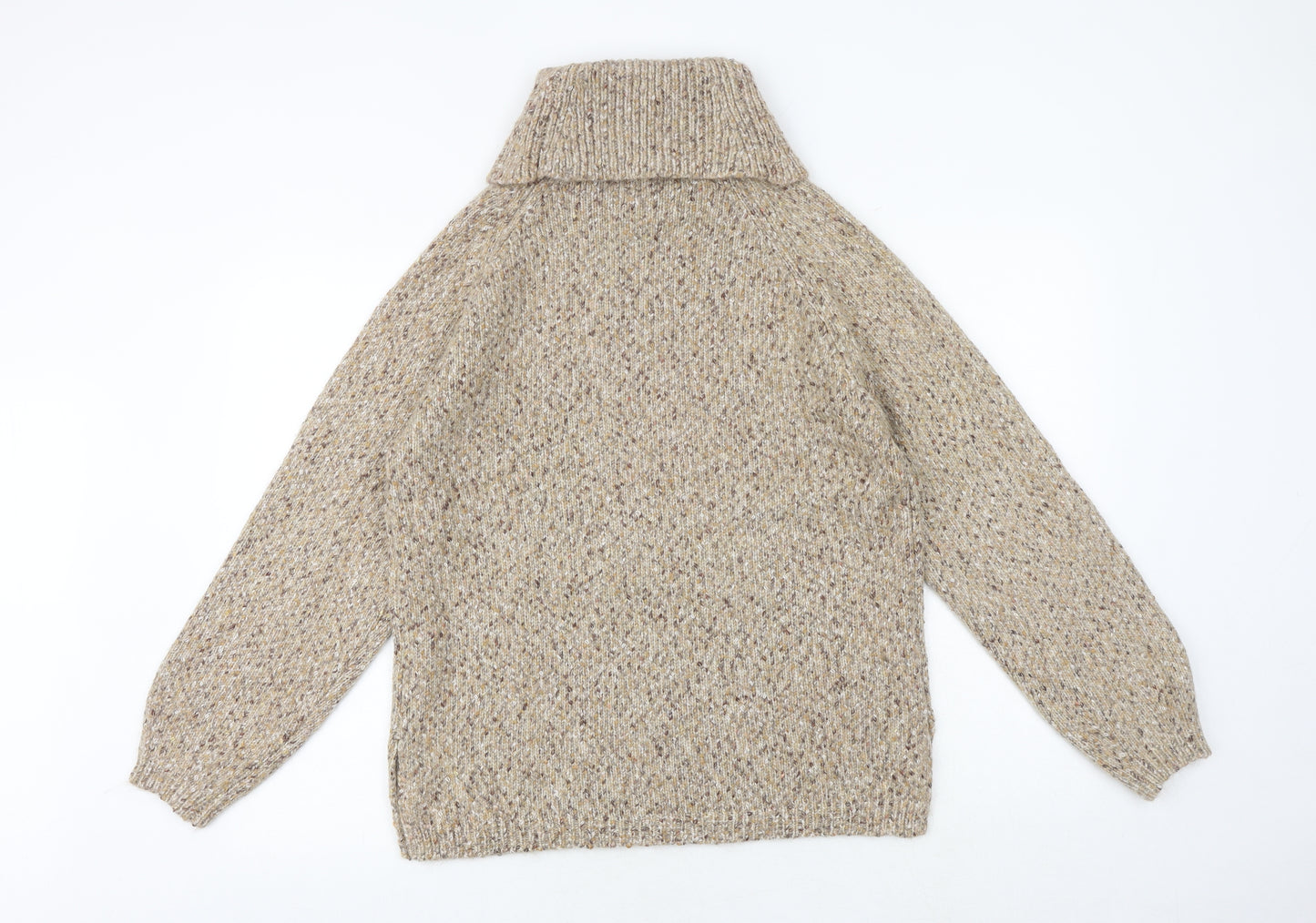 Marks and Spencer Womens Brown Roll Neck Polyester Pullover Jumper Size M