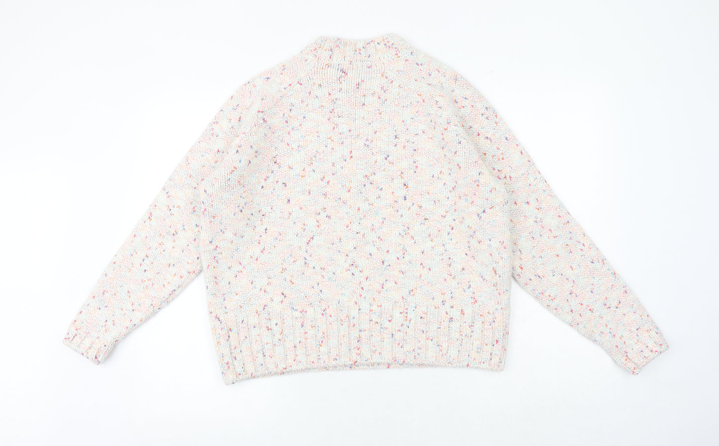 Marks and Spencer Womens Multicoloured Round Neck Acrylic Pullover Jumper Size 12