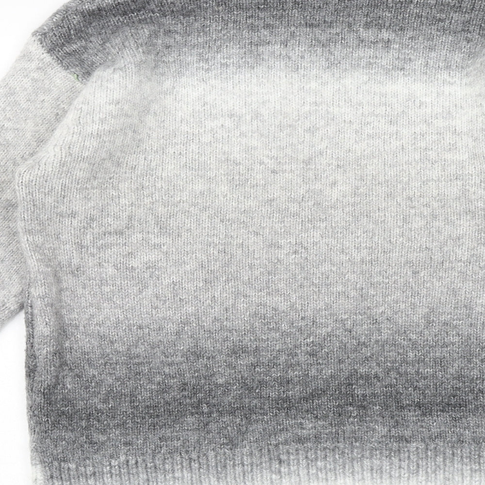 Marks and Spencer Womens Grey Roll Neck Acrylic Pullover Jumper Size XS