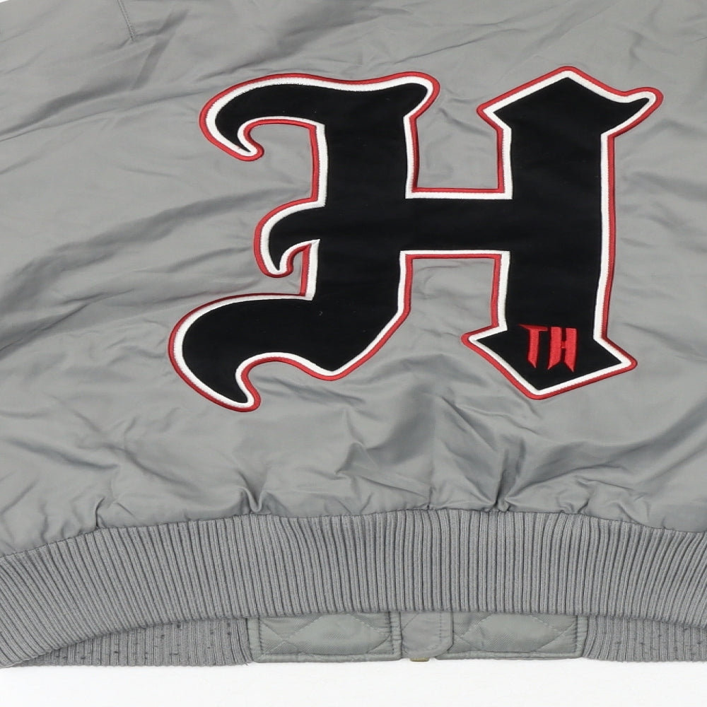 Tommy Hilfiger Womens Grey Bomber Jacket Jacket Size S Zip