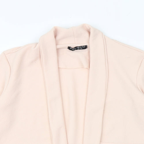 Select Womens Pink V-Neck Polyester Cardigan Jumper Size 12