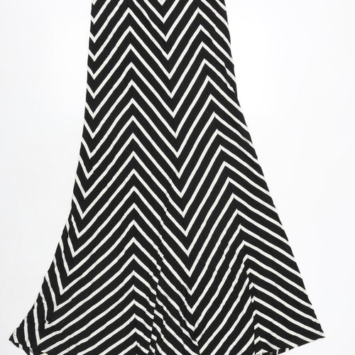 bebe Womens Black Geometric Viscose Swing Skirt Size XS
