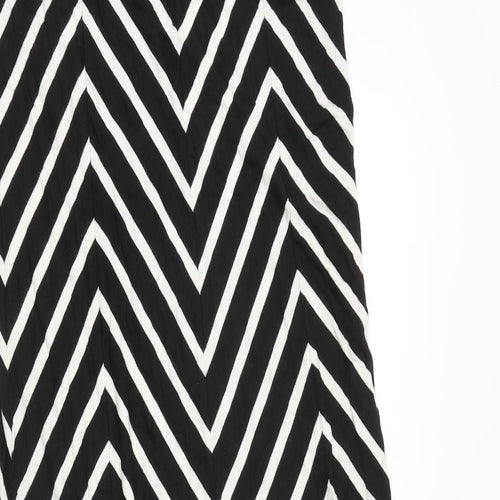 bebe Womens Black Geometric Viscose Swing Skirt Size XS