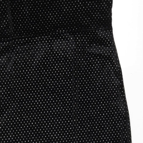 Blue Vanilla Womens Black Polka Dot Polyester Bodycon Size 14 Sweetheart Pullover
