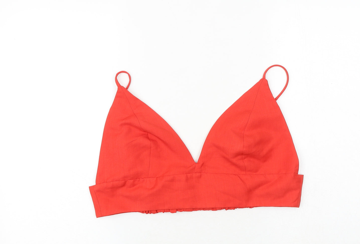 ASOS Womens Red Polyester Cropped Tank Size 18 V-Neck