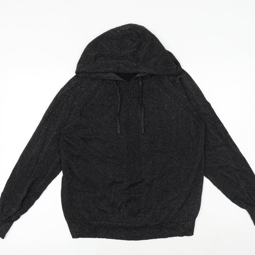 NEXT Womens Black Round Neck Cotton Pullover Jumper Size 12
