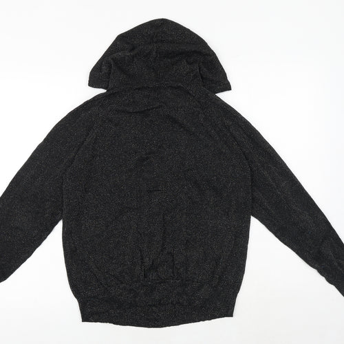 NEXT Womens Black Round Neck Cotton Pullover Jumper Size 12