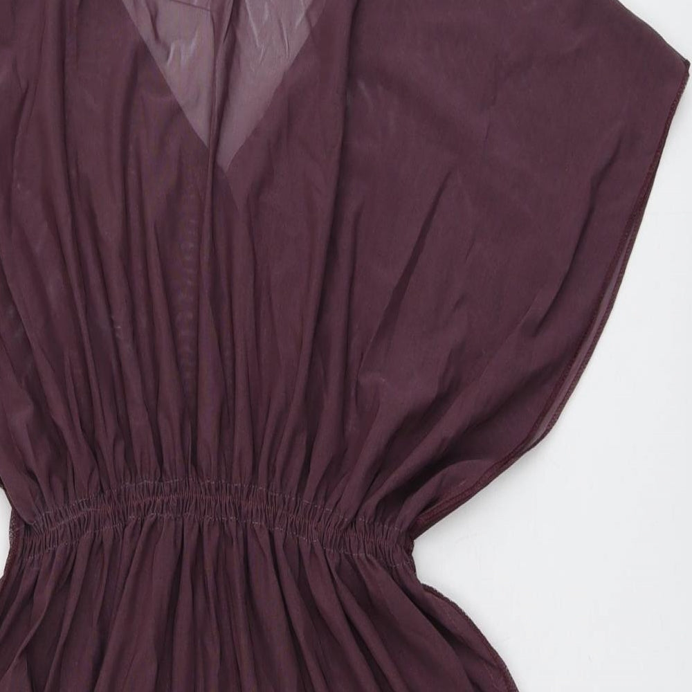 By Sen Womens Purple Polyester Cover Up One Size