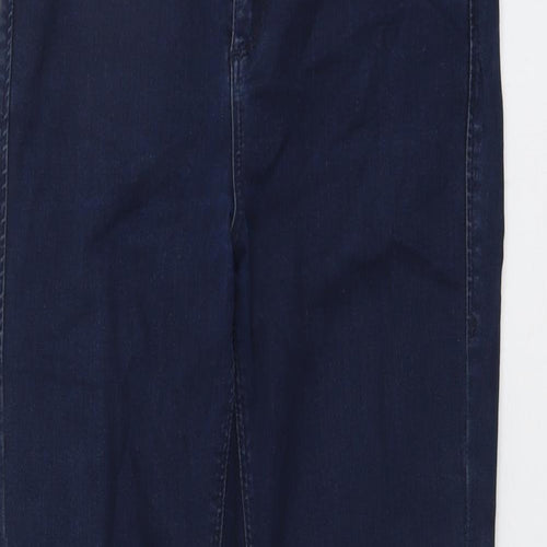 Topshop Womens Blue Cotton Skinny Jeans Size 28 in L29 in Regular Button