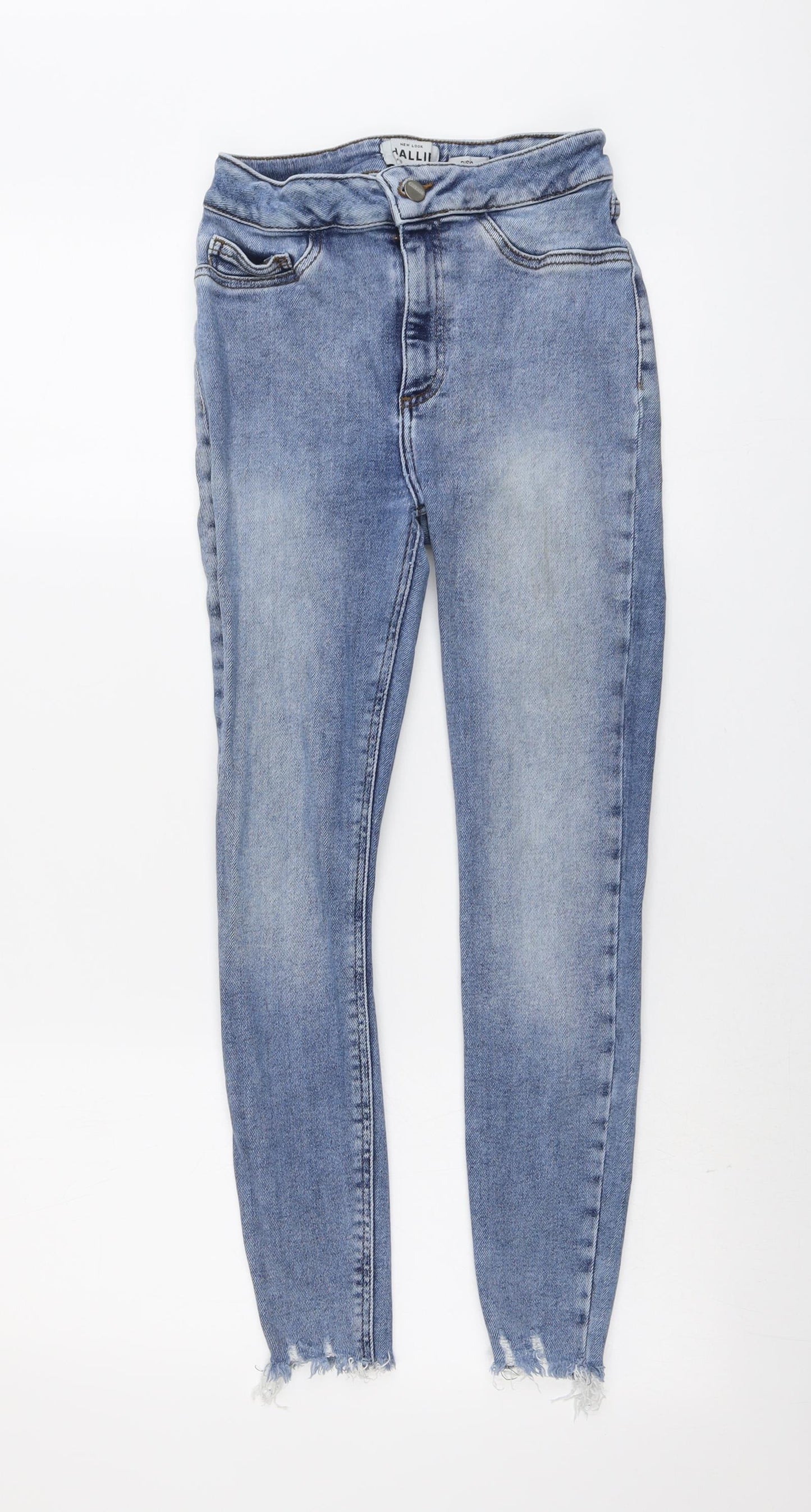 New Look Womens Blue Cotton Skinny Jeans Size 10 L25 in Regular Button