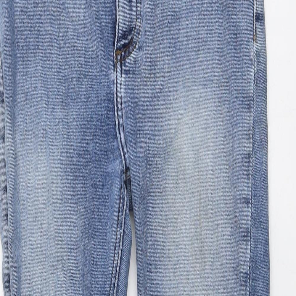 New Look Womens Blue Cotton Skinny Jeans Size 10 L25 in Regular Button